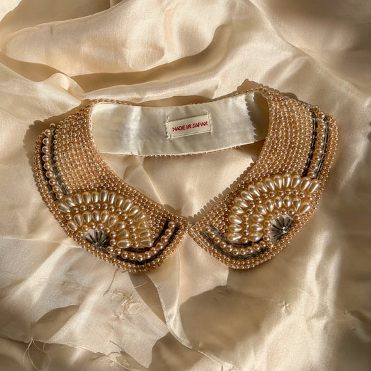 Stunning 1950s Pearl Encrusted Peter Pan Necklace