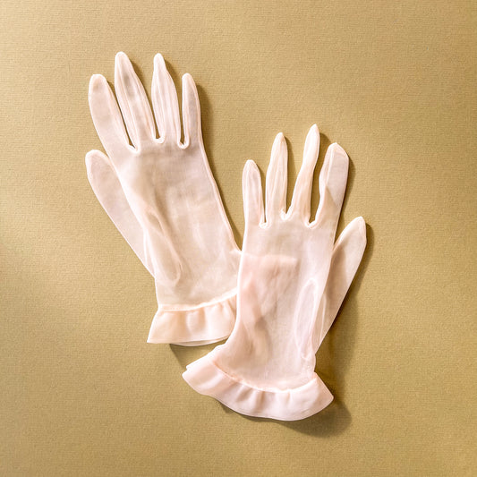 Darling 1950s Sheer White Gloves