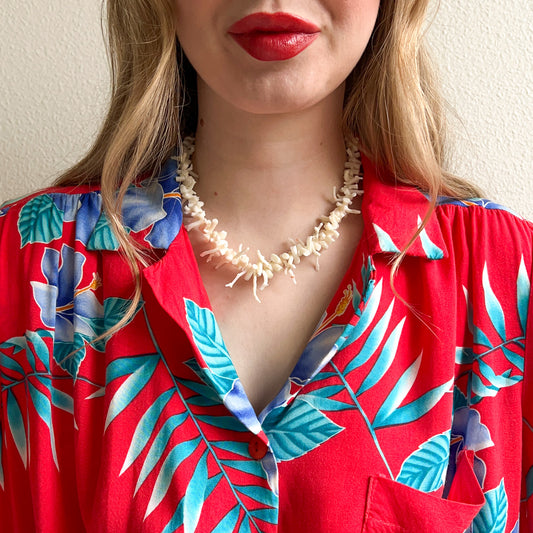 Stunning 1950s White Coral Branch Necklace
