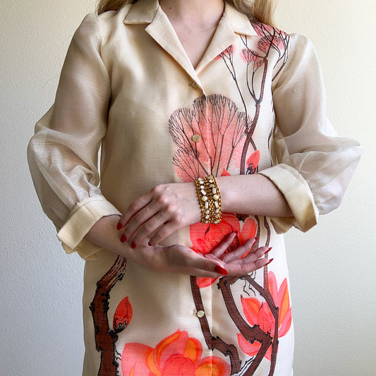 Gorgeous 1960s Citrine Gemstone Bracelet