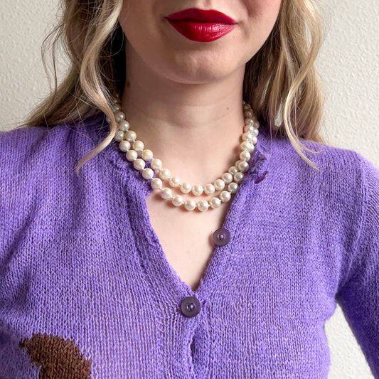 1960s Double-Strand Faux Pearl Necklace