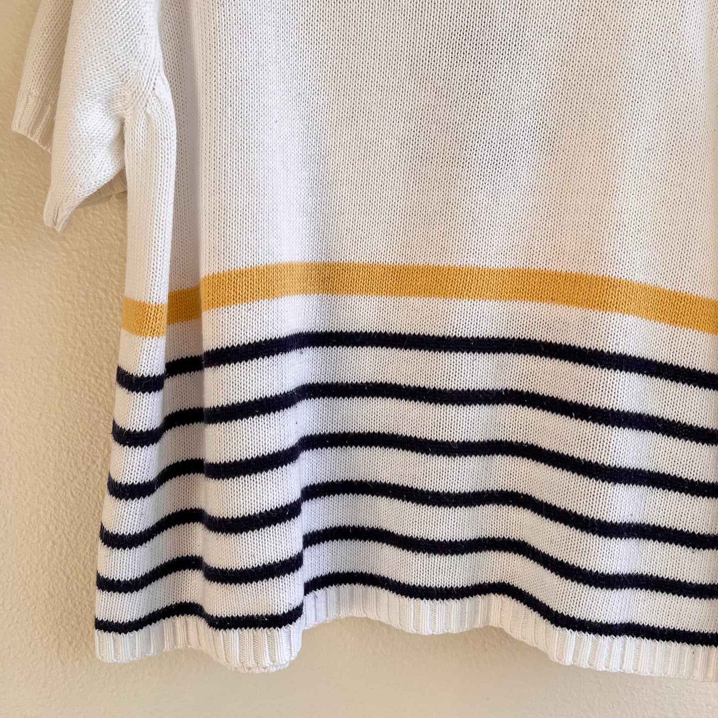 1990s Short Sleeve Striped Nautical Sweater (L/XL)