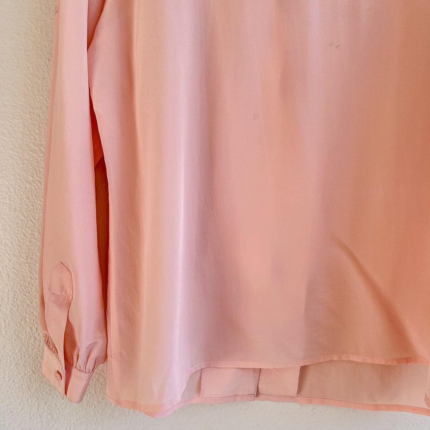Stunning 1980s Ballet Pink Silk Blouse (M)