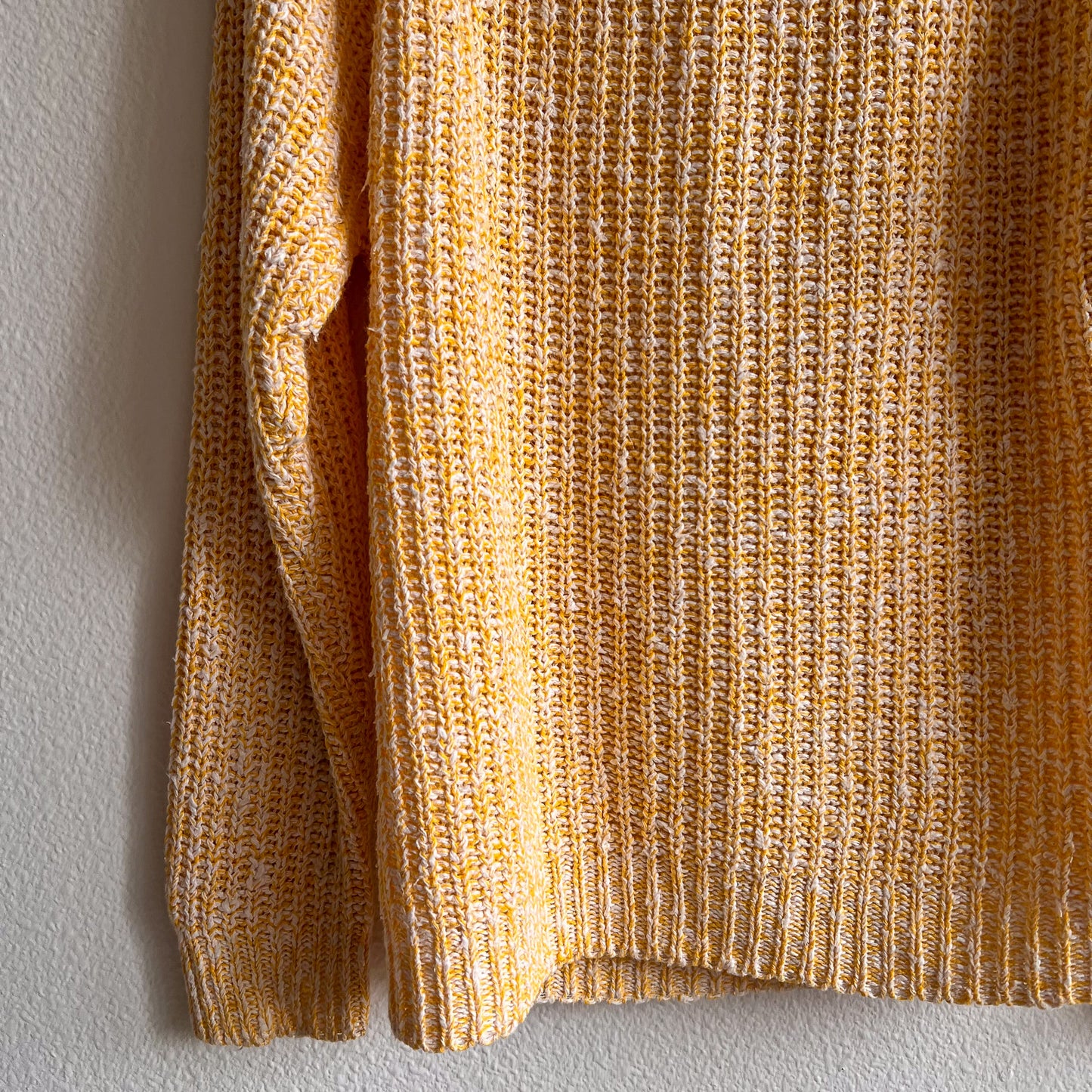 1990s DVF Soft Yellow Open Knit Sweater (S/M)
