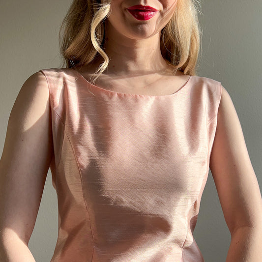 1990s-Does-1960s Baby Doll Pink Mini Dress (XS/S)