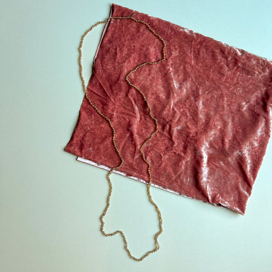 1990s Long Necklace with Faceted Crystal Beads