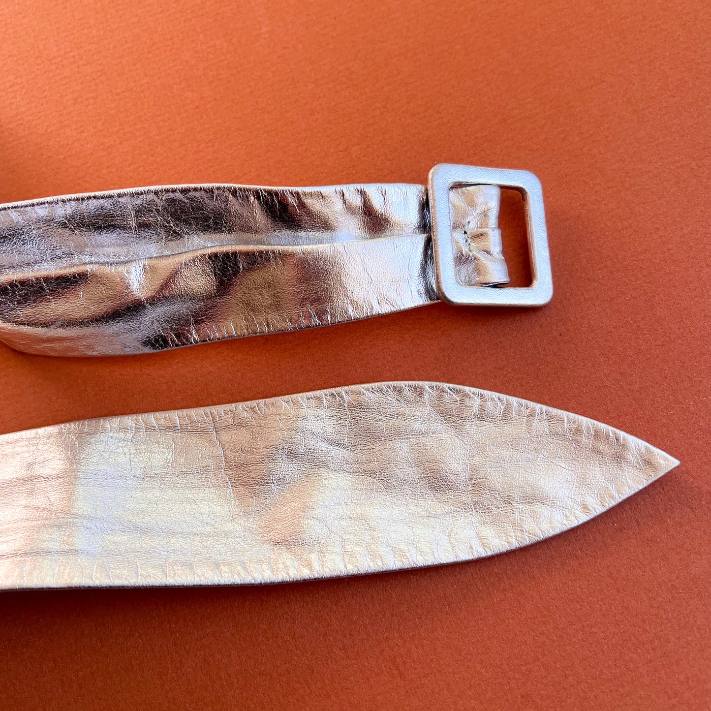 1980s Metallic Silver Belt With Adjustable Fit (S/M)