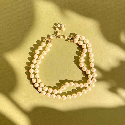1960s Double-Strand Faux Pearl Necklace