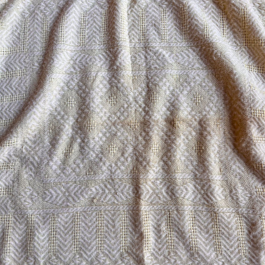 1970s Lemon Yellow Hand Knit Scarf