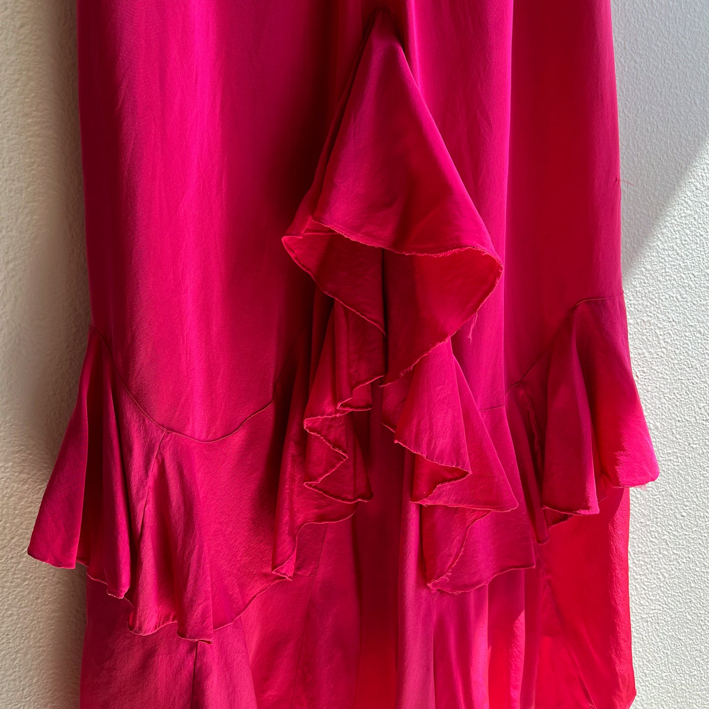 Reworked 1930s Hot Pink Silk Gown (XS/S)