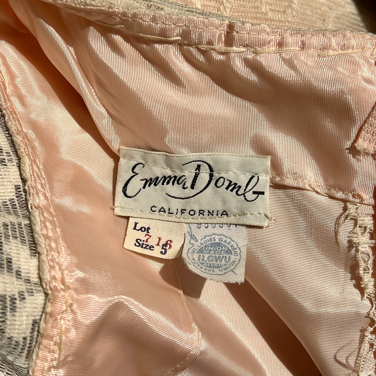 1970s Emma Domb Cream Lace Midi Dress (XS)