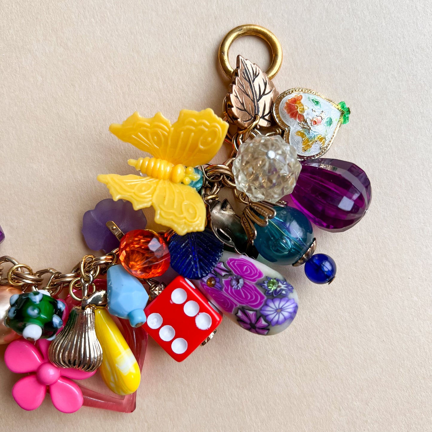 Vintage Bright Colors Charm Bracelet