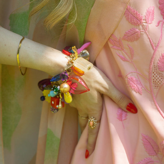 Vintage Bright Colors Charm Bracelet