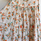 Stunning 1930s Orange Floral Gown With Velvet Bows (XS/S)