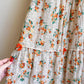 Stunning 1930s Orange Floral Gown With Velvet Bows (XS/S)