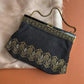 Stunning 1940s Black and Gold Beaded Handbag