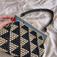 1940s Black and White Triangle Pattern Handbag