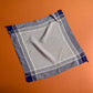 1940s Blue Plaid Silk Handkerchief