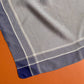 1940s Blue Plaid Silk Handkerchief