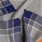 1940s Blue Plaid Silk Handkerchief