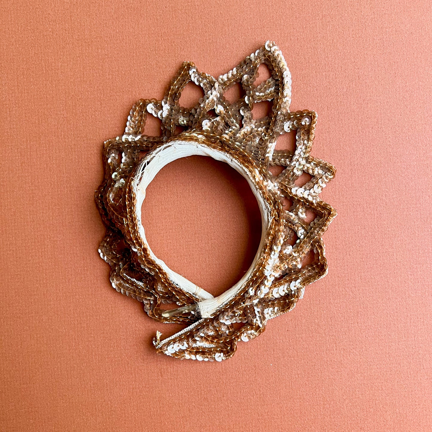 Beautiful 1940s Bronze Sequins Headband