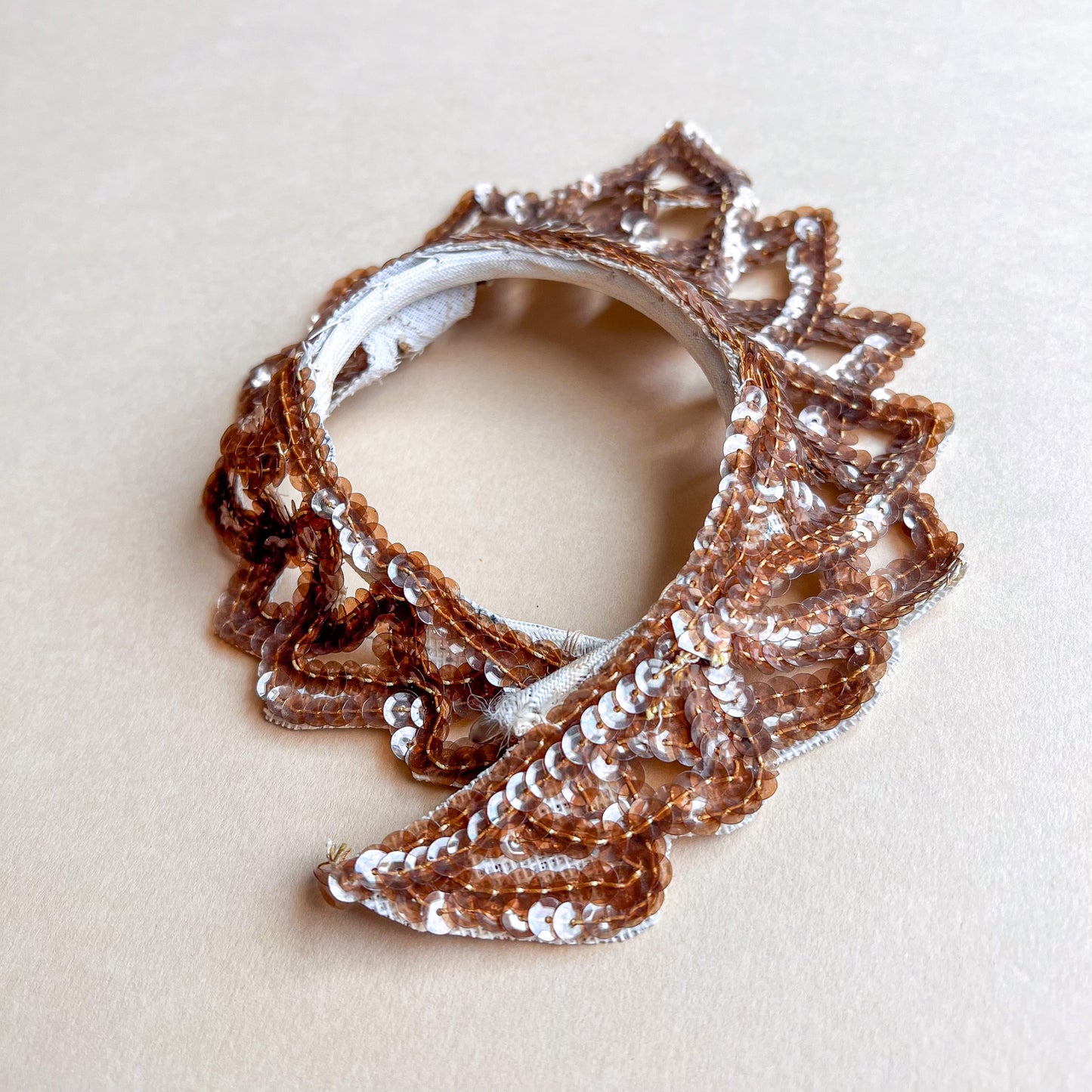Beautiful 1940s Bronze Sequins Headband