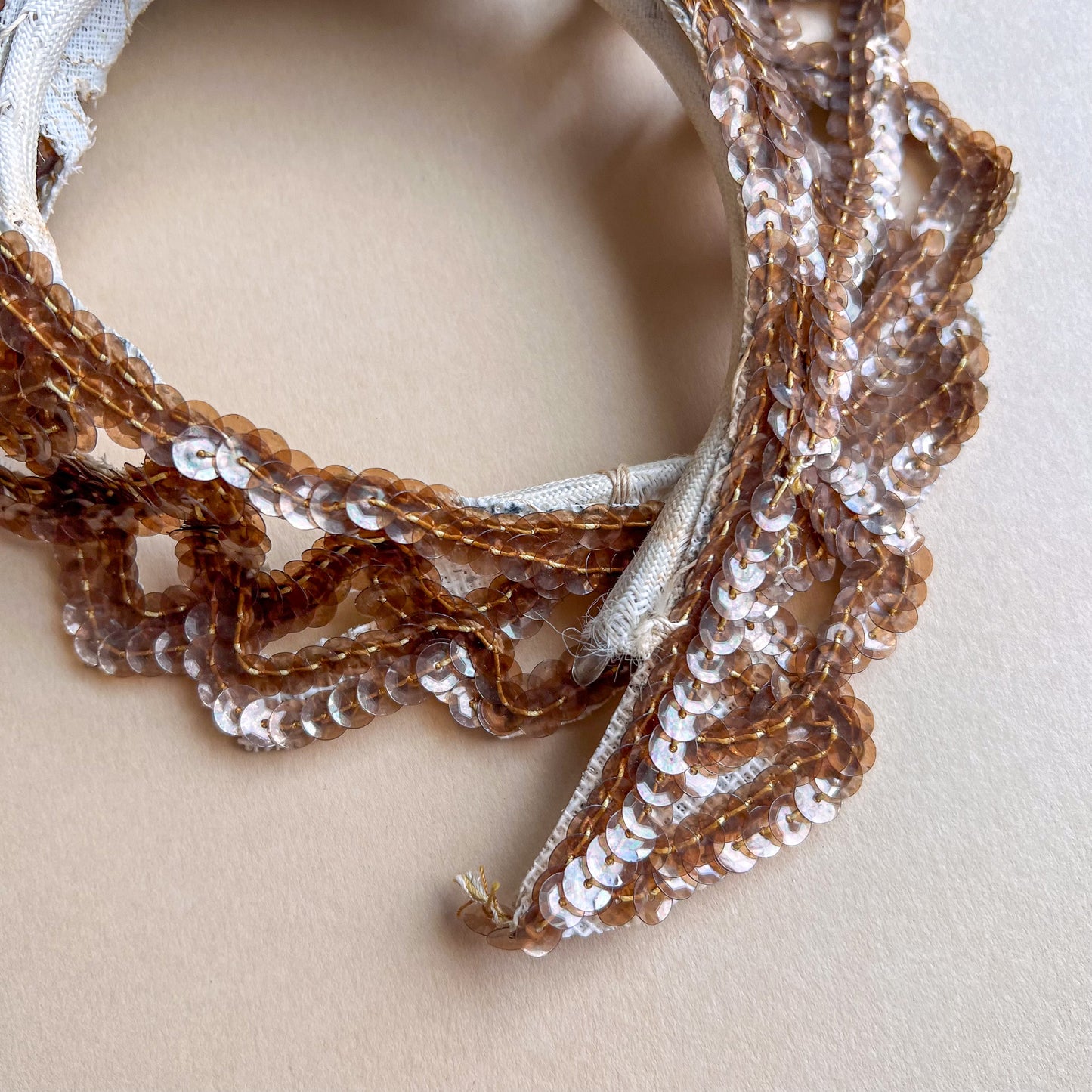 Beautiful 1940s Bronze Sequins Headband