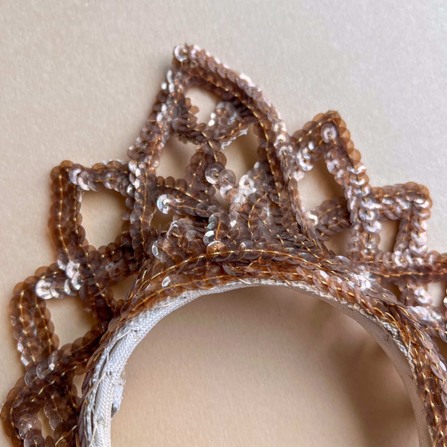 Beautiful 1940s Bronze Sequins Headband