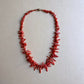 Darling 1940s Red Coral Beaded Necklace