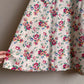 1940s Floral Print Cotton Dress With Red Buttons (XS/S)