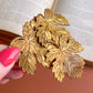 1940s Gold-Tone 3-Leaf Dress Clip