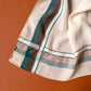 1940s Ivory Handkerchief With Plaid Border