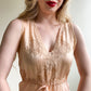 Stunning 1940s Peachy Pink Silk Slip Dress (S/M)