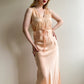 Stunning 1940s Peachy Pink Silk Slip Dress (S/M)