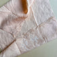 1940s Pale Peach Embroidered Linen Tea Towel