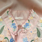 1940s Pink Cotton Blouse With Floral Embroidery (M/L)