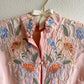 1940s Pink Cotton Blouse With Floral Embroidery (M/L)