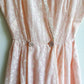 1940s Pale Pink House Dress With Pear Pattern (M/L)