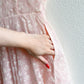 1940s Pale Pink House Dress With Pear Pattern (M/L)