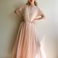 1940s Pale Pink House Dress With Pear Pattern (M/L)