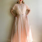 1940s Pale Pink House Dress With Pear Pattern (M/L)