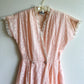 1940s Pale Pink House Dress With Pear Pattern (M/L)