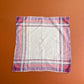 1940s Cream Handkerchief With Purple Plaid