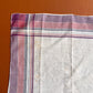 1940s Cream Handkerchief With Purple Plaid