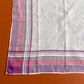 1940s Cream Handkerchief With Purple Plaid
