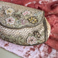 1940s Silk Clutch With Floral Beading