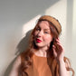 1940s Straw Hat With Rhinestones and Brown Netting