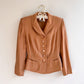 Darling 1940s Taupe Silk Buttoned Jacket (XS/S)