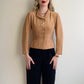 Darling 1940s Taupe Silk Buttoned Jacket (XS/S)