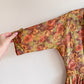 1950s Rich Autumnal Pattern Silk Dress (M/L)